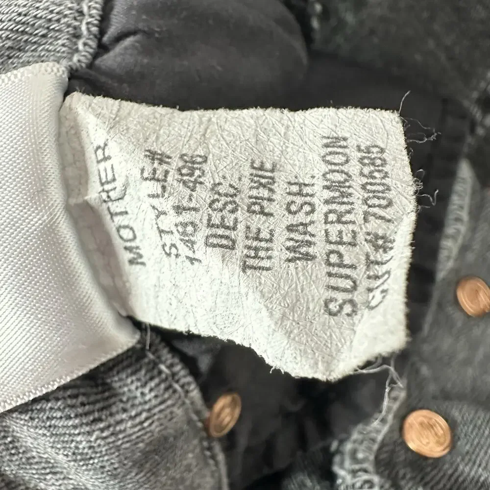 Mother Jeans Womens‎ 26 Gray Pixie Skinny Ankle Stretch High Rise Exposed Button